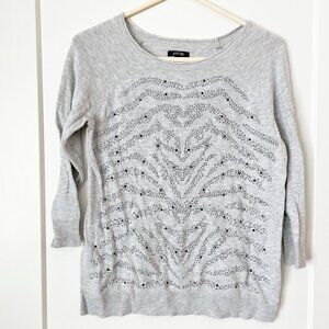 Women's / Teen's Apt. 9 Gray Beaded Sweater size Small